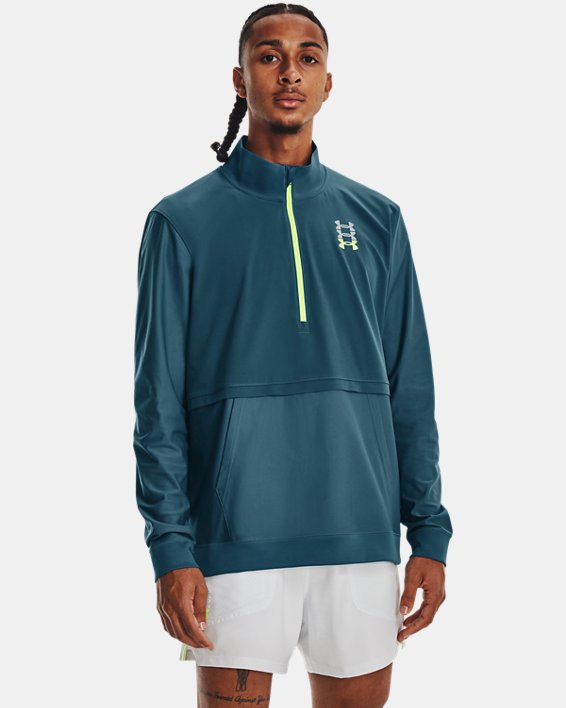 Men's UA Run Anywhere Pullover in Blue image number 3